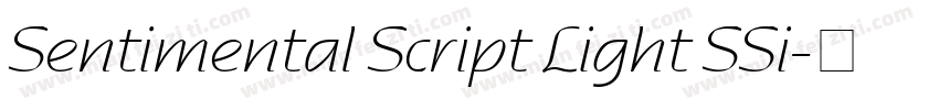 Sentimental Script Light SSi字体转换